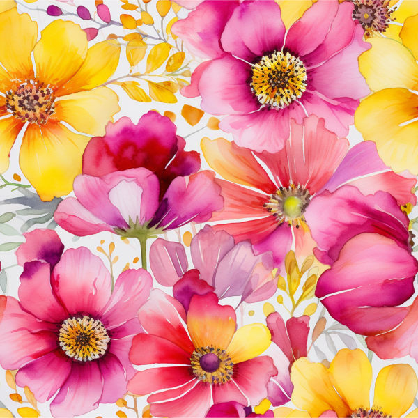 Märchenwelt Pink and Yellow Flowers